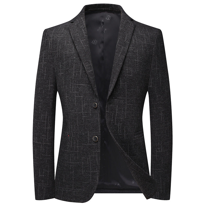 Herren eleganter Slim-Fit Blazer mit strukturiertem Gewebe Echoarchiv