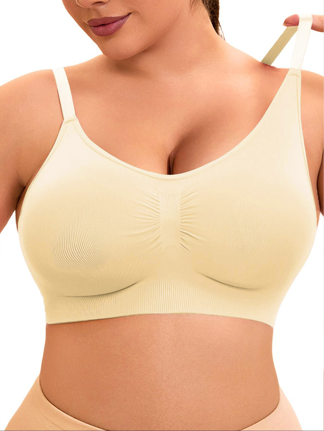Damen sportlicher Bralette-BH mit nahtloser Passform und elastischem Unterband Echo Archiv