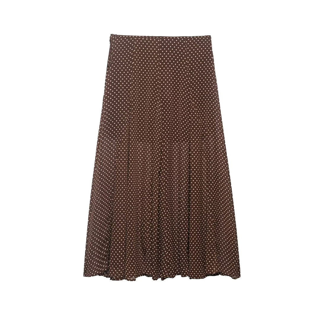 Damen Wickel‑Midirock aus Chiffon mit Polka‑Dot‑Muster Echo Archiv