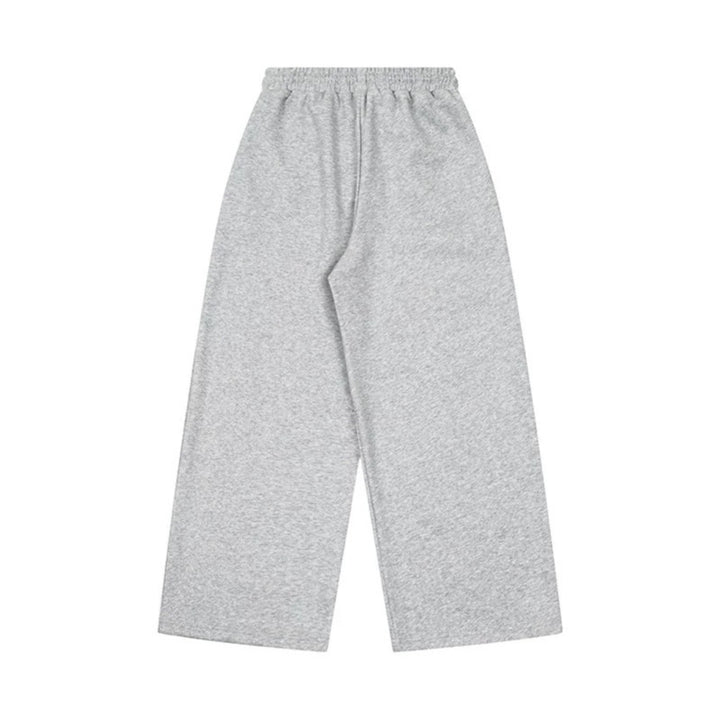 Damen Weite Culotte-Loungehose mit hohem Komfortbund, Kordelzug und Stern-Flaggen-Print Echoarchiv