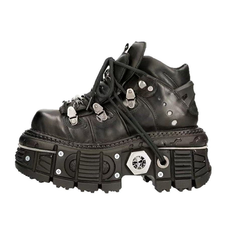 Damen Stabile High-Top Stiefel mit robuster Gummisohle Echoarchiv