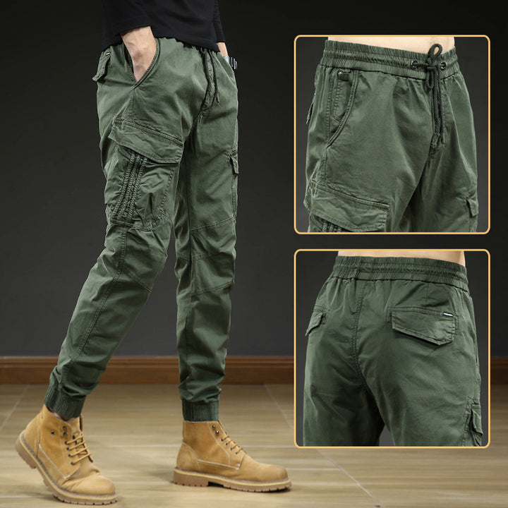 Herren bequeme Cargo-Hose mit elastischem Bund und mehreren Taschen Echoarchiv
