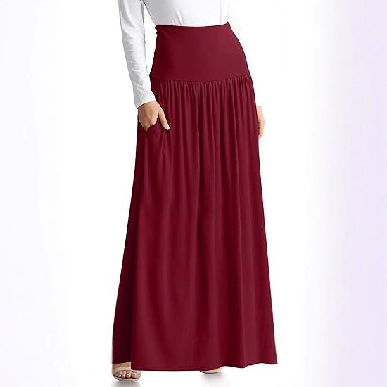 Damen Maxi-Rock mit elastischem Bund und Taschen Echo Archiv
