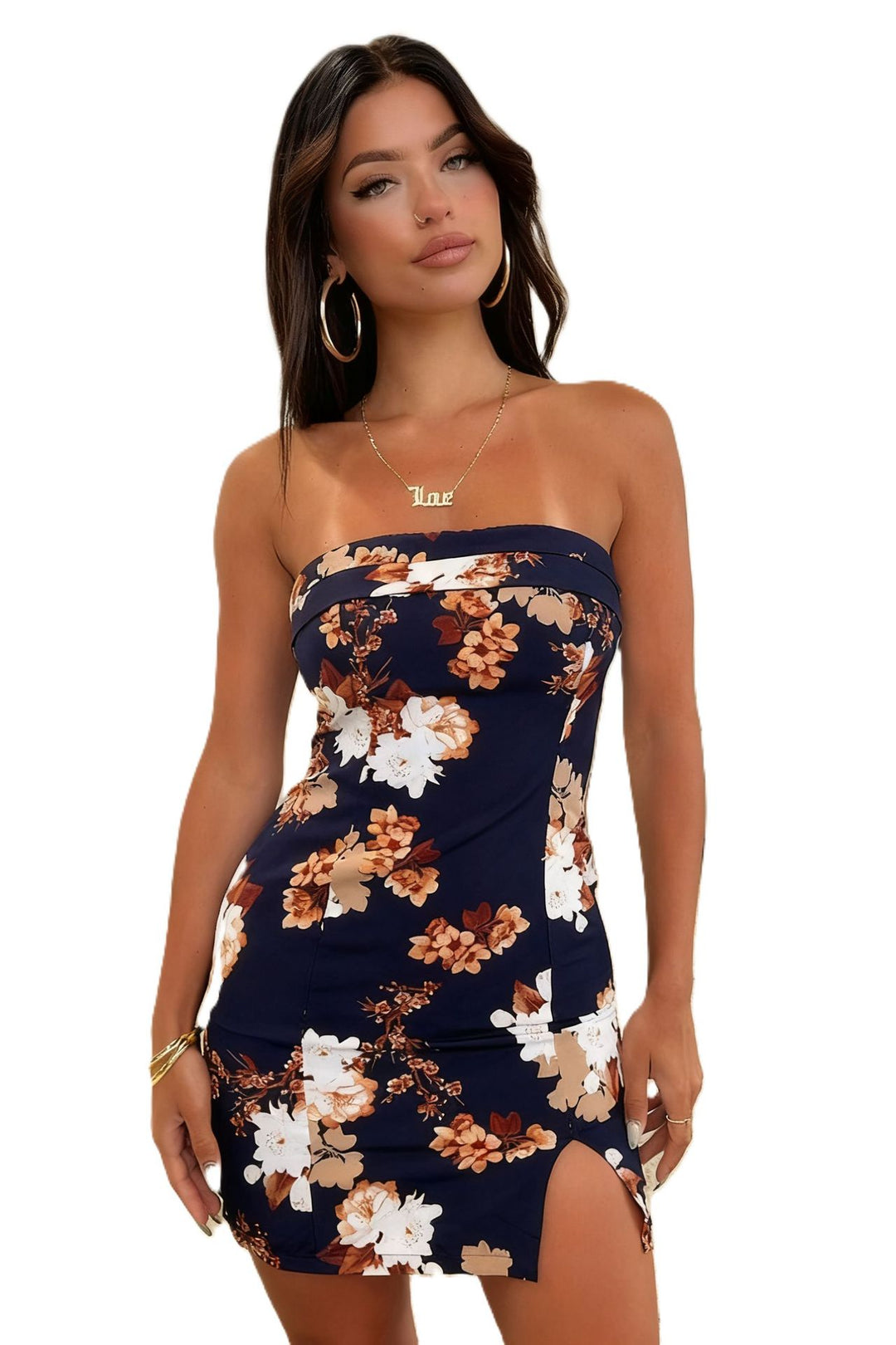 Damen Blumenmuster Minikleid Echo Archiv