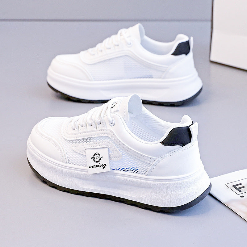 Damen nan leichte Plateausneaker mit atmungsaktivem Mesh-Obermaterial, gepolstertem Fersenkragen und stoßdämpfender EVA-Sohle Echo Archiv