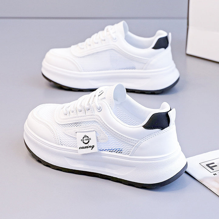 Damen nan leichte Plateausneaker mit atmungsaktivem Mesh-Obermaterial, gepolstertem Fersenkragen und stoßdämpfender EVA-Sohle Echo Archiv