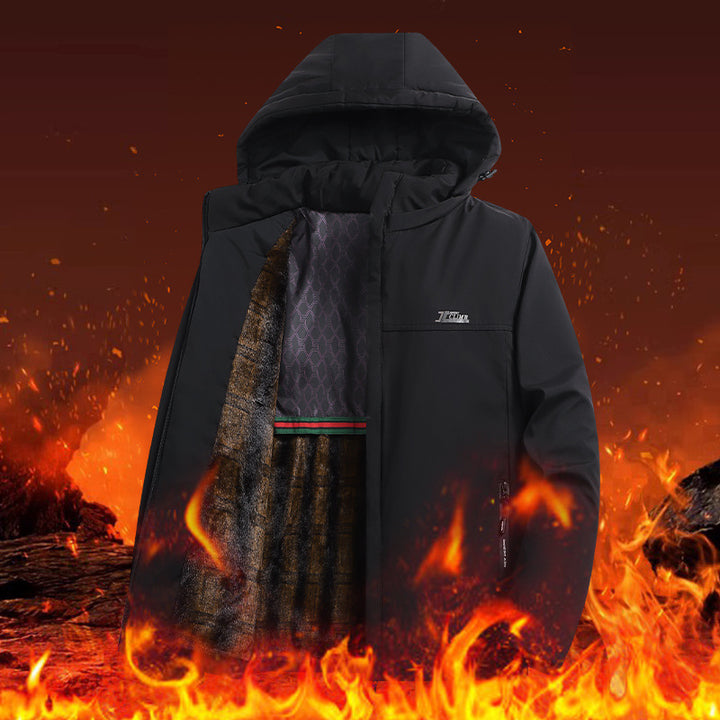 Herren Technische Winterjacke mit Kunstfellfutter Echo Archiv