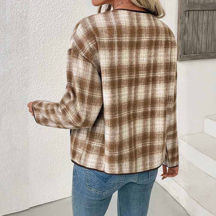 Damen Fleecejacke im karomuster Echo Archiv