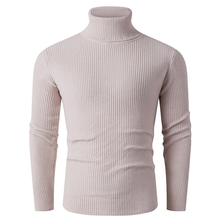 Herren nan taillierter Rippen-Strick Rollkragenpullover Slim Fit Echo Archiv