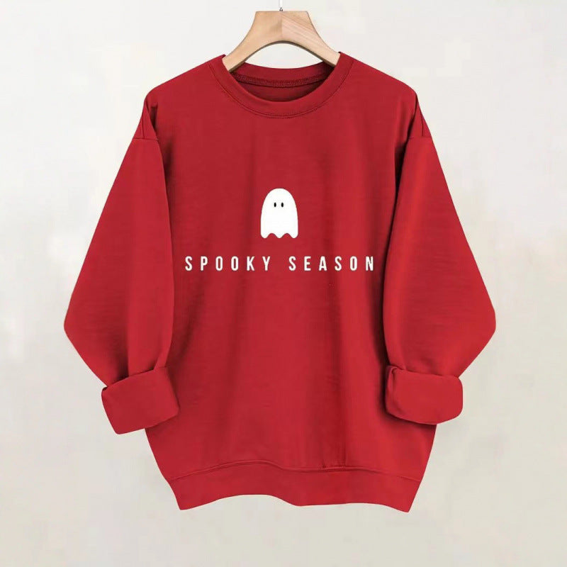 Unisex nan lässiges Halloween Sweatshirt mit Gespenst-Print und Oversize-Schnitt Echo Archiv