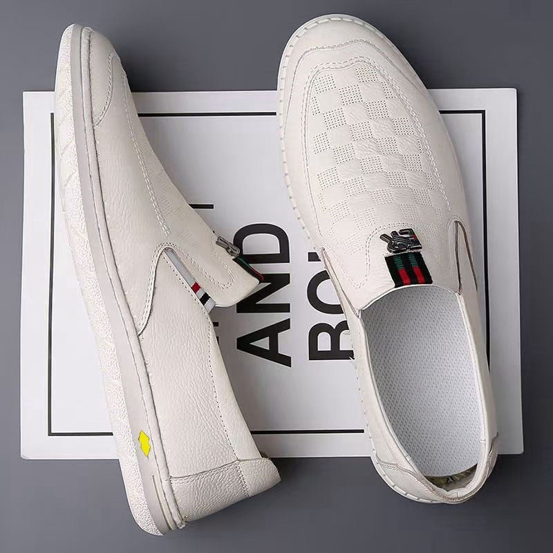 Herren Bequeme Slip-On Lederslipper Echoarchiv