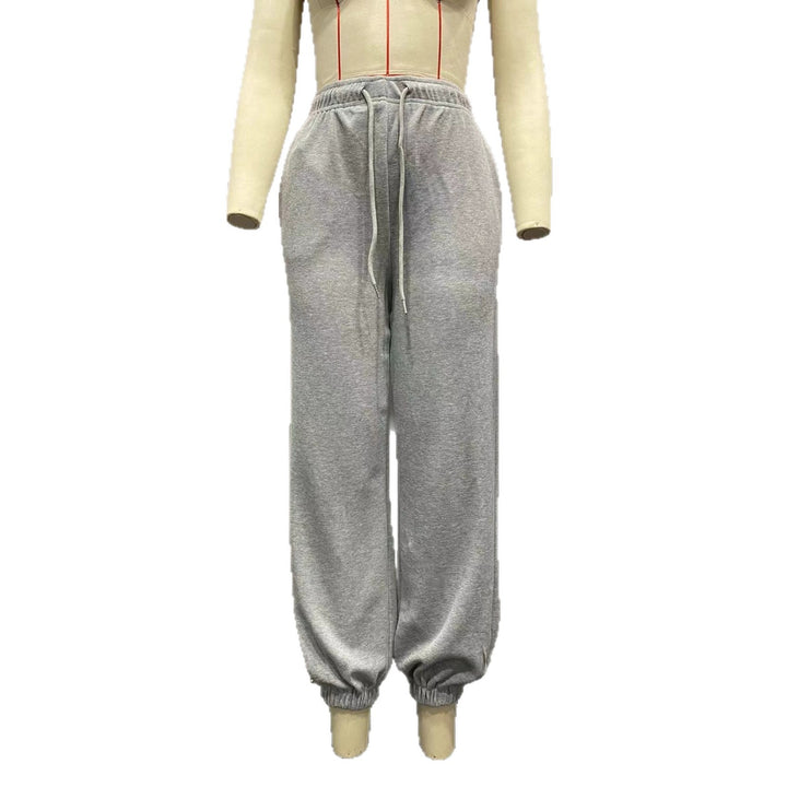 Damen nan Cozy-Sweat-Palazzohose mit hohem Komfortbund, integriertem Kordelzug und gerafften Knöchelabschlüssen Echo Archiv