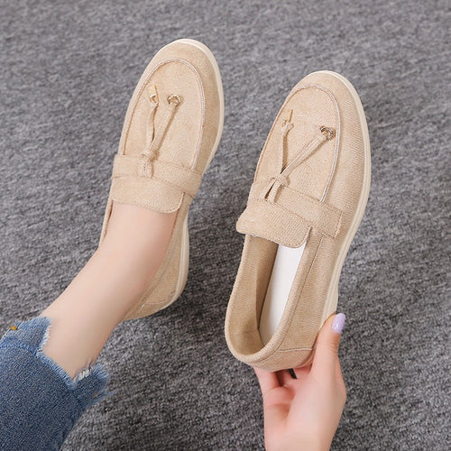 Damen lässige Veloursleder-Optik Slipper mit dekorativer Zierkordel, weichem Komfortfußbett und flexibler Leichtsohle Echo Archiv