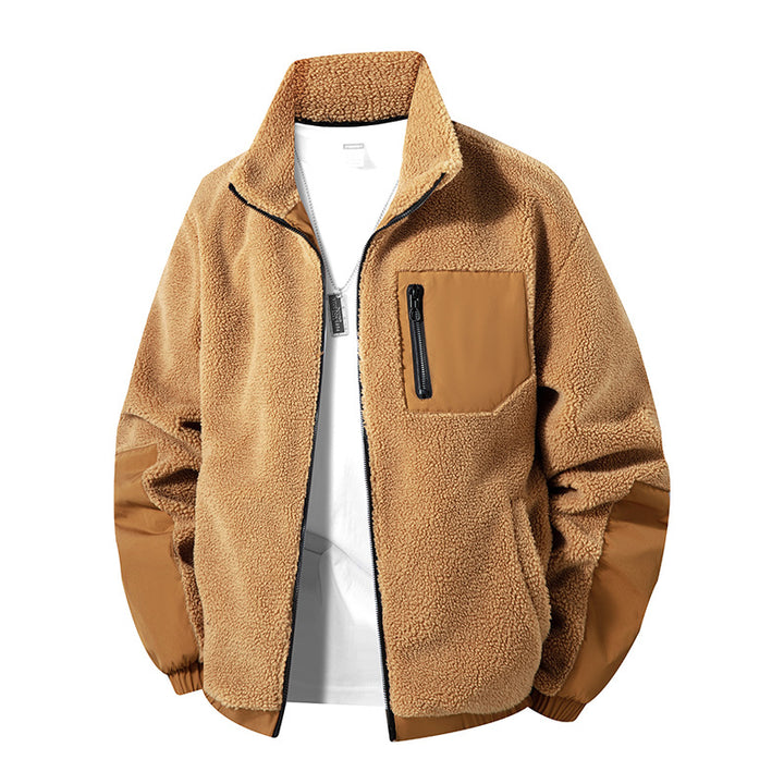 Herren Kuschelige Fleecejacke mit hohen Kragen Echo Archiv