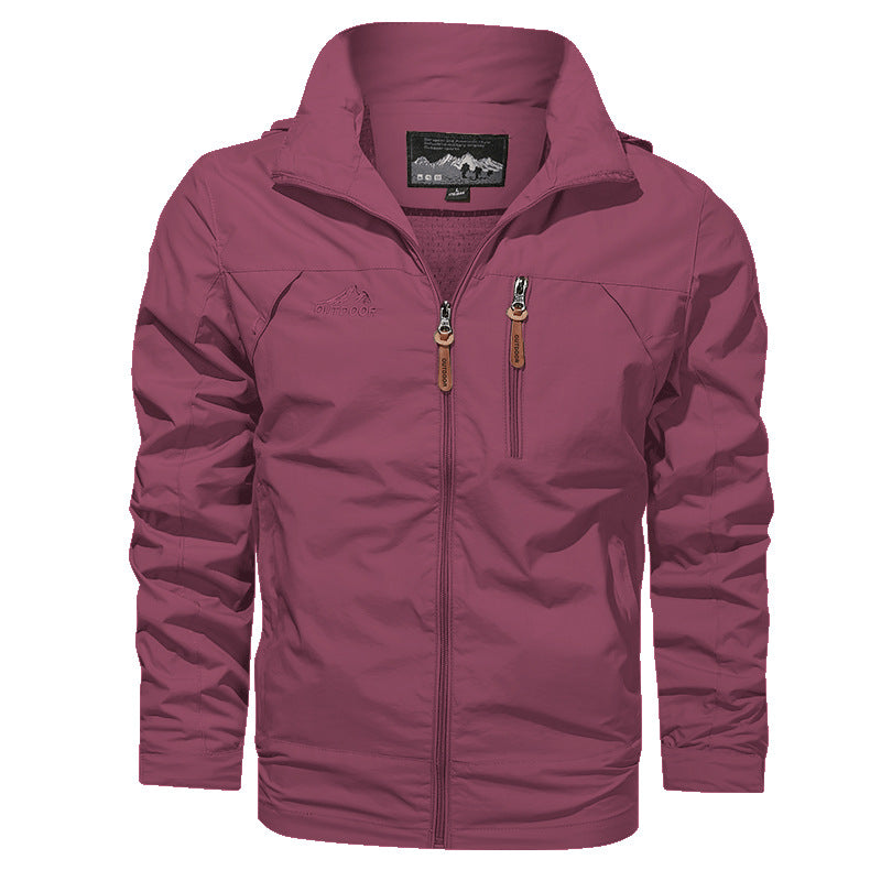 Herren Leichter Softshell-Windblouson mit Brust-Zipper und hochschließendem Kragen Echoarchiv