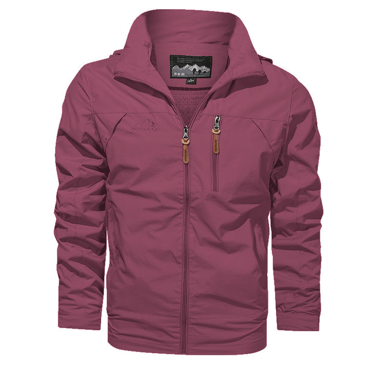 Herren Leichter Softshell-Windblouson mit Brust-Zipper und hochschließendem Kragen Echoarchiv