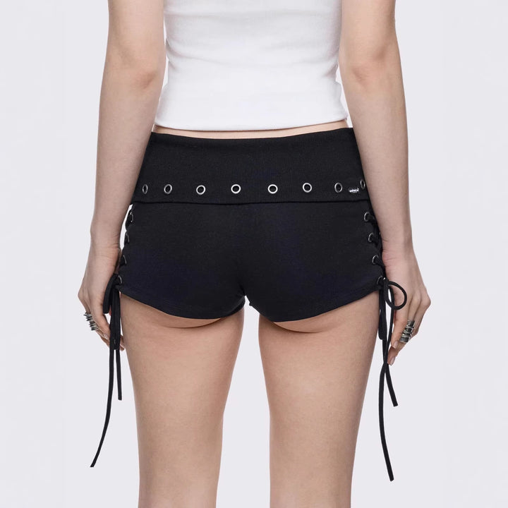 Damen Sportliche Shorts mit dekorativem Schnürungsdetail Echo Archiv