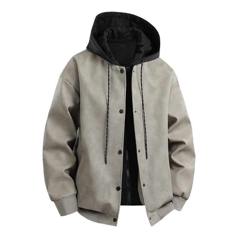 Herren modische Übergangsjacke mit abnehmbarer Kapuze und sportlichen Akzenten Echoarchiv