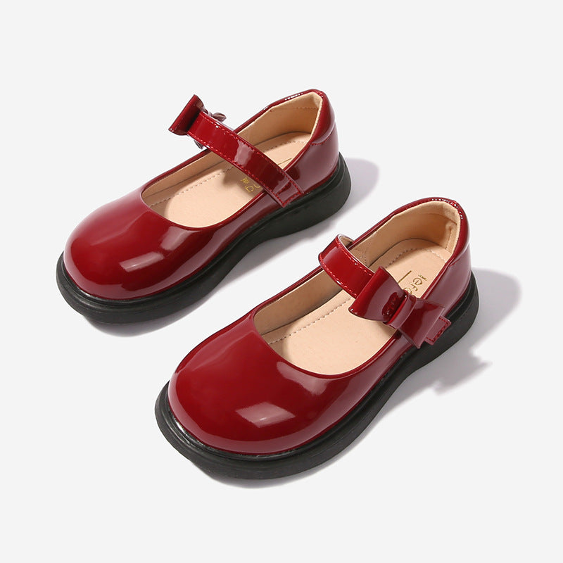 Mädchen Mary Jane Ballerinas mit dekorativem Schleifenakzent Echo Archiv