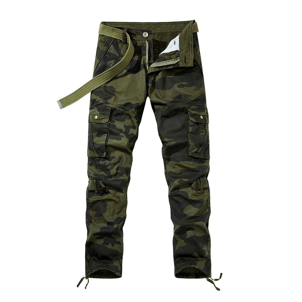 Herren Cargohose im Utility-Stil mit verstärkten Knien, Mehrfachtaschen und Kordelbund Echoarchiv