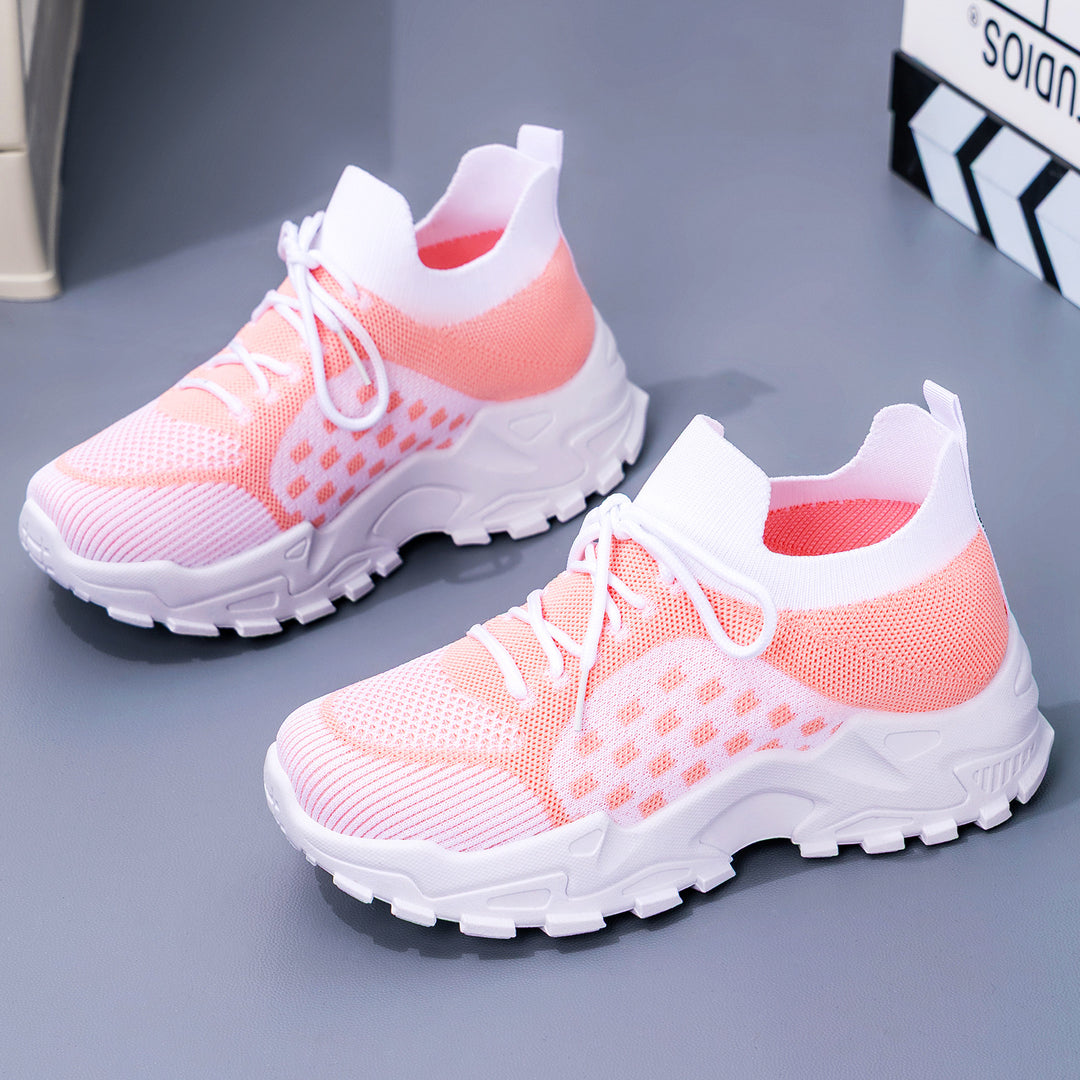 Damen nan leichter Strick-Chunky-Sneaker mit sockenähnlichem Schaft, gepolsterter Fersenstütze und griffiger Trail-Laufsohle Echo Archiv