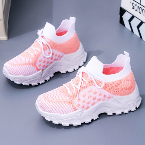 Damen nan leichter Strick-Chunky-Sneaker mit sockenähnlichem Schaft, gepolsterter Fersenstütze und griffiger Trail-Laufsohle Echo Archiv
