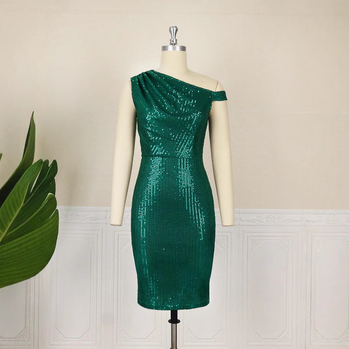 Damen Figurbetontes Cocktailkleid mit asymmetrischem Ausschnitt Echo Archiv