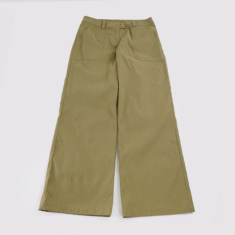 Damen Hochtaillierte Palazzohose im Utility‑Stil mit weitem Bein Echo Archiv