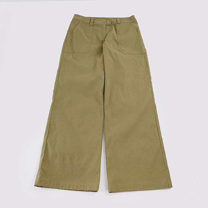 Damen Hochtaillierte Palazzohose im Utility‑Stil mit weitem Bein Echo Archiv