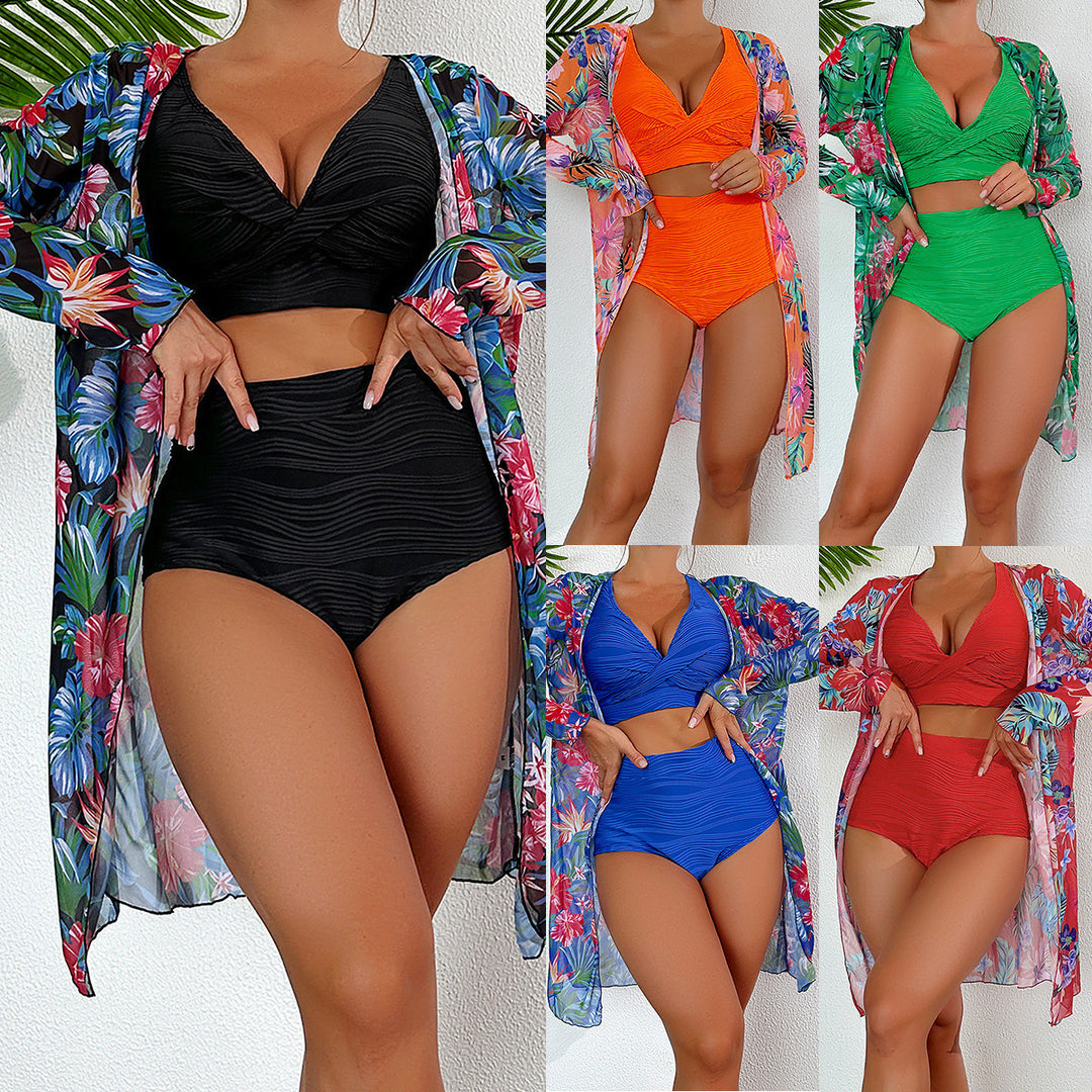 Damen Badeanzug mit farbenfrohem Kimono Echo Archiv