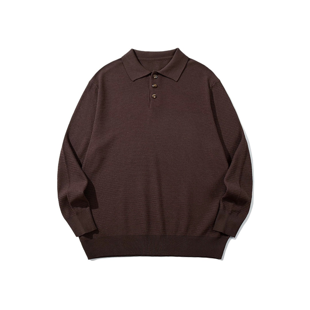 Unisex Waffelstrick-Polo im Relaxed-Fit mit dreifacher Knopfleiste und geripptem Saum Echoarchiv
