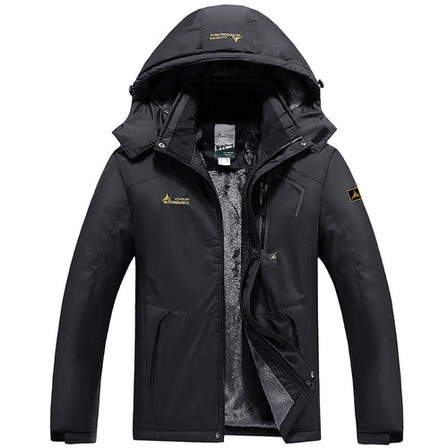 Herren technische Outdoor-Thermojacke mit abnehmbarer Kapuze, winddichter Außenschale und wärmender Fleece-Innenlage Echoarchiv