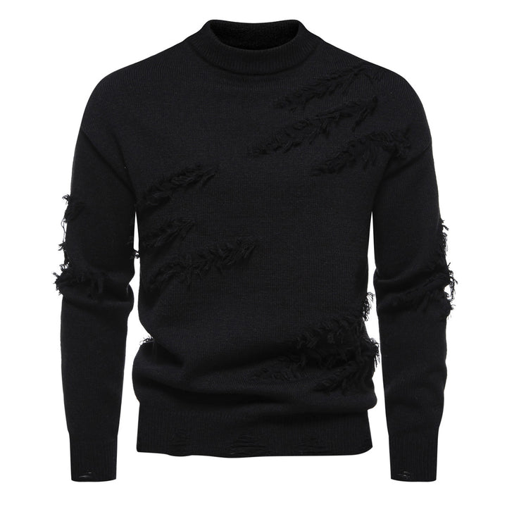 Herren modischer Rollkragenpullover mit distressed Details Echoarchiv