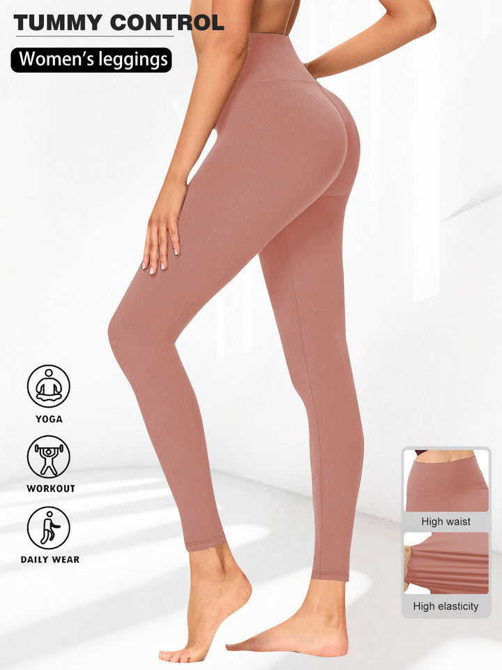 Damen Hohe Taillen Yoga-Leggings mit Bauchkontrolle und hohem Stretch echoarchiv-