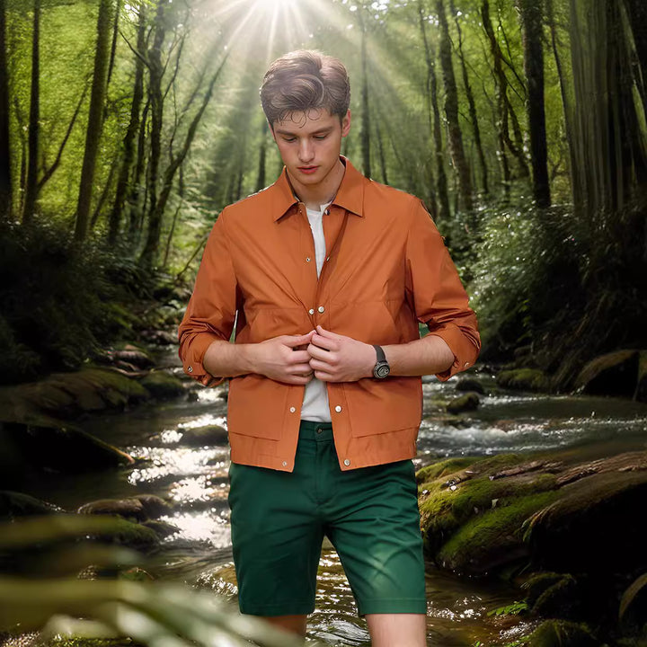 Herren leichte Sommerjacke mit innovativen Details Echoarchiv