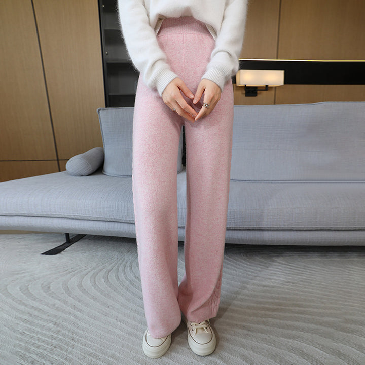 Damen Elegante Strickhose mit Zopfmuster Echo Archiv