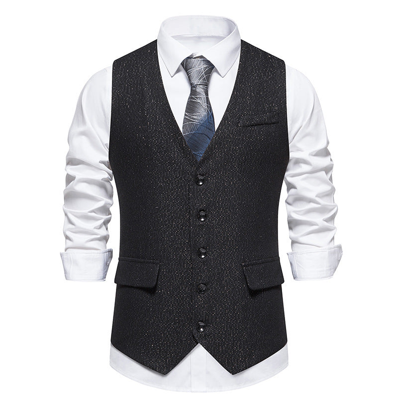 Herren elegante Weste mit feinen Knopfdetails Echoarchiv