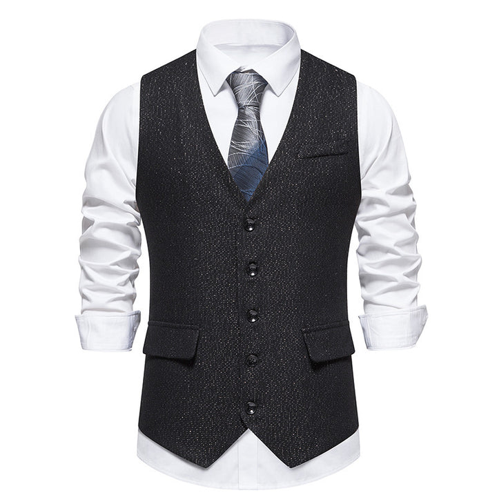 Herren elegante Weste mit feinen Knopfdetails Echoarchiv