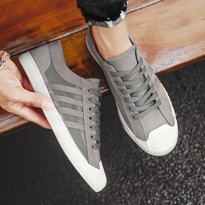 Herren atmungsaktive Low-Top Sneaker mit transparenten Mesh-Einsätzen – Norré