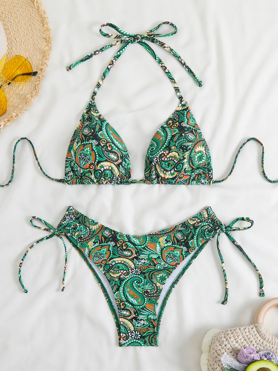 Damen Bikini-Set mit verstellbarem Triangel-Oberteil und hohem Beinausschnitt Echo Archiv