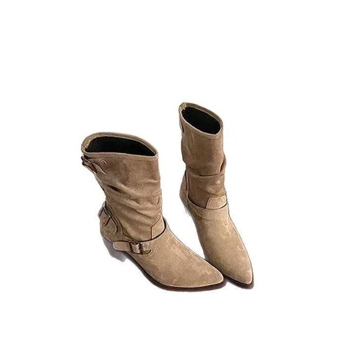 Damen Elegante und modische Stiefeletten mit Riemen Echo Archiv