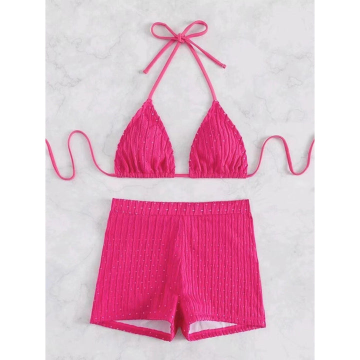 Damen Triangel-Bikini mit hochwertigem Rüschendesign und stretchy Shorts Echo Archiv