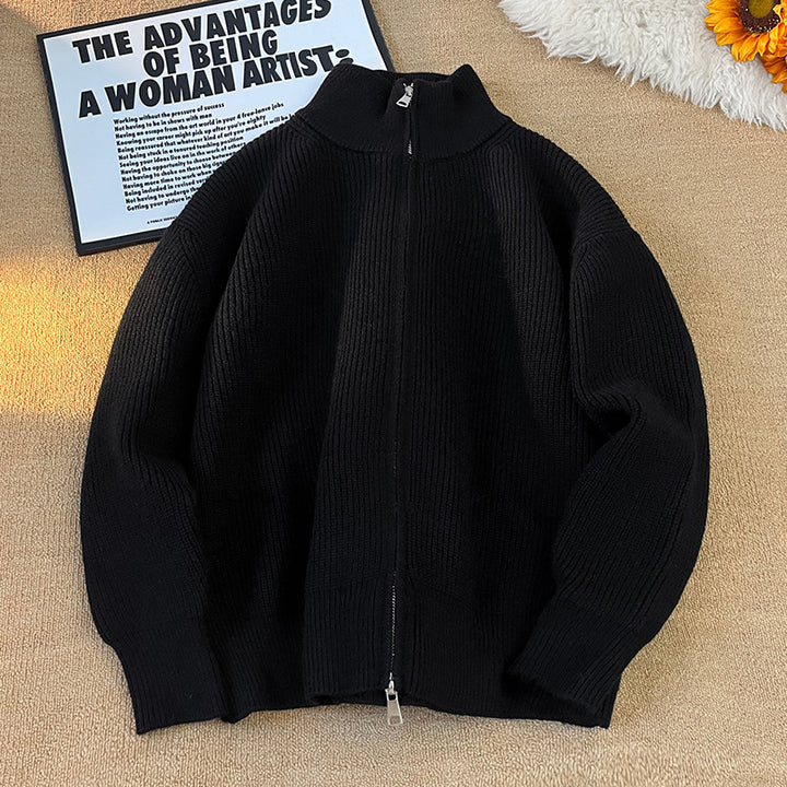 Damen Modischer Strickpullover mit hohem Kragen Echo Archiv