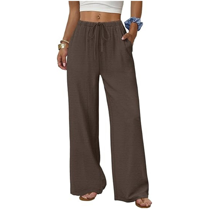 Damen Lounge-Hose mit weitem Bein, elastischem Bund und Eingrifftaschen Echo Archiv