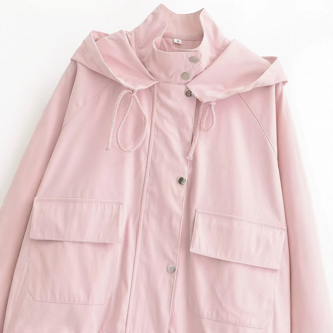 Damen Utility-Parka im Boxy-Schnitt mit Kapuze, Tunnelzug und aufgesetzten Klappentaschen Echo Archiv