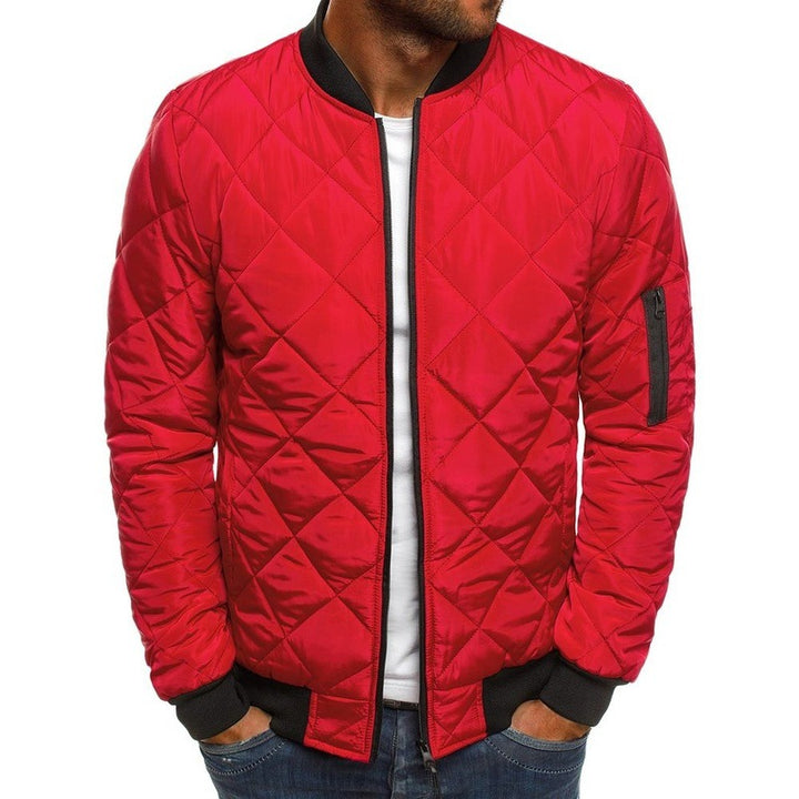 Herren nan leichte gesteppte Blousonjacke mit Diamantstepp, elastischen Rippbündchen und Ärmel-Reißverschlusstasche Echo Archiv