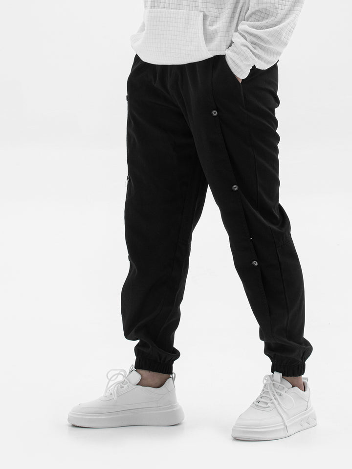 Herren Stylische Cargo-Hose mit praktischen Knöpfen und elastischem Bund Echoarchiv