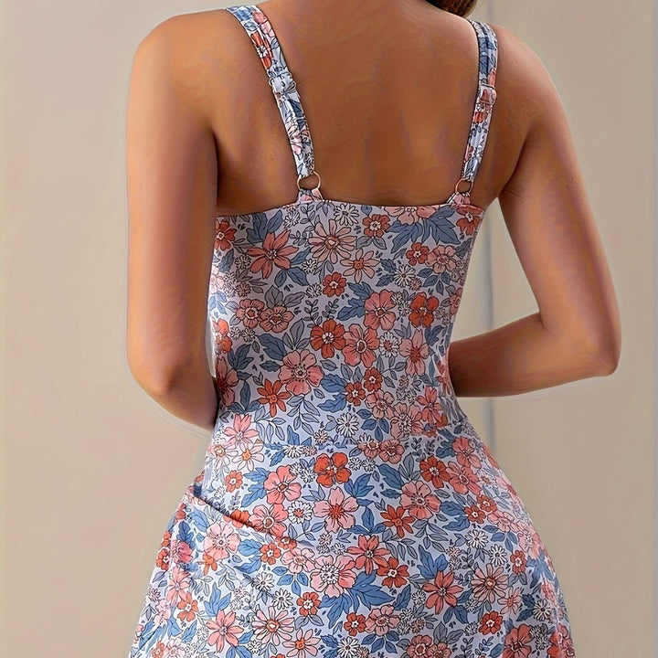 Damen Floral Design Badeanzug mit Wickelrock Echo Archiv