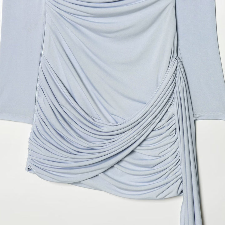 Damen Wickelkleid mit eleganter Drapierung und tiefem V-Ausschnitt Echo Archiv
