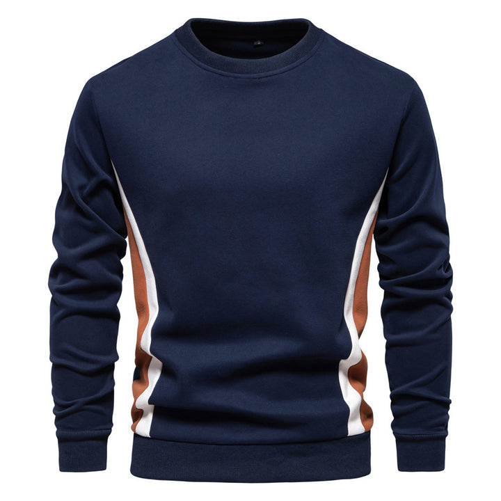 Herren nan Rundhals-Sweatshirt aus Baumwollmix mit seitlicher Kontrastpaspel und schmaler Silhouette Echo Archiv